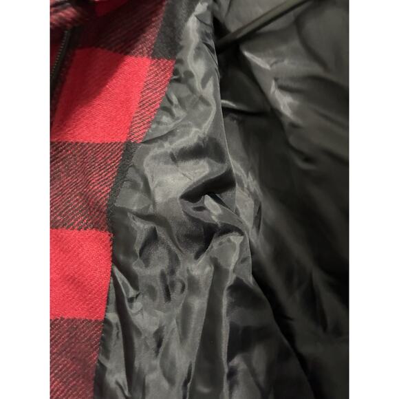 Vintage Talbots Buffalo Plaid Jacket Faux Fur Collar Italian Wool Zip Up Size 20 - Picture 4 of 6